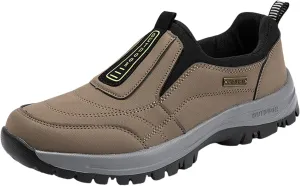 Men's Waterproof Comfortable Mountaineering Shoes Men's Non Slip Shoes Spring and Outdoor Slip Off Outdoor Road Climbing Hiking Mens Sneaker for All Day Walking Male
