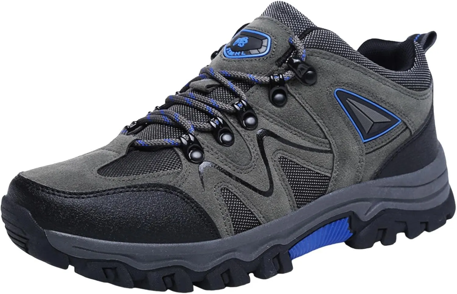 Men's Waterproof Hiking Shoes Comfortable Lightweight Non Slip Outdoor Ankle Boots Breathable Mesh Hike Trekking Climbing Shoes with Arch Support for Men Daily Walking Workout