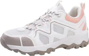 Men's Waterproof Hiking Shoes Lightweight Comfortable Non Slip Leather Walking Shoes for Outdoor Trekking Climbing Camping Mountaineering and Men Daily Work Sneakers