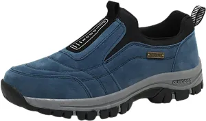 Men's Waterproof Hiking Shoes Lightweight Non Slip Comfortable Outdoor Cut Top Slip On Ankle Boots Breathable Hike Trekking Climbing Mountaineering Shoes for Men Daily Work
