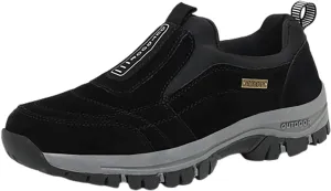 Men's Waterproof Hiking Shoes Lightweight Non Slip Comfortable Outdoor Cut Top Slip On Ankle Boots Breathable Hike Trekking Climbing Mountaineering Shoes for Men Daily Work