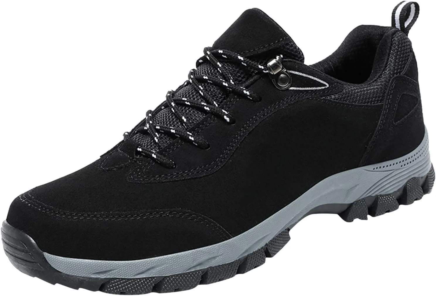 Men's Waterproof Hiking Shoes Suede Low-Top Breatable Comfortable Hiking Boots for Lightweight Outdoor Climbing Trekking Camping Walking with Arch Support Men's Daily Walking Shoes