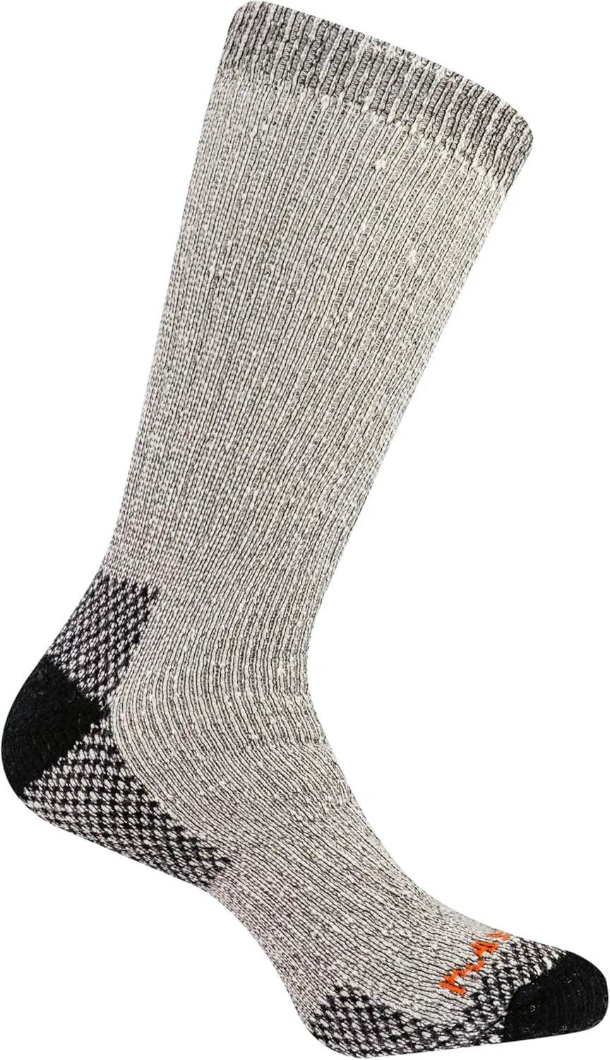 Merrell Men's and Women's Heavyweight Merino Wool Hiking Crew Socks-Breathable Reinforced Cushion and Arch Support