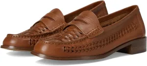 MOOMMO Women Chunky Low Heel Loafers Woven Slip On Round Toe Loafer Shoes Oxfords Comfy 2 Inch Block Heel Penny Loafers Office Work Pumps Braid Vintage Retro Comfy 4-11 M US