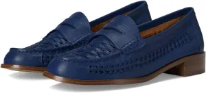 MOOMMO Women Chunky Low Heel Loafers Woven Slip On Round Toe Loafer Shoes Oxfords Comfy 2 Inch Block Heel Penny Loafers Office Work Pumps Braid Vintage Retro Comfy 4-11 M US