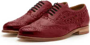 MOOMMO Women Vintage Lace Up Oxford Shoes Low Chunky Heel Almond Toe Oxfords Loafers Brogue Derby Wingtip Perforated Matte Flat Penny Loafers Burnished Office Work Dressy Formal Business 4-11 M US