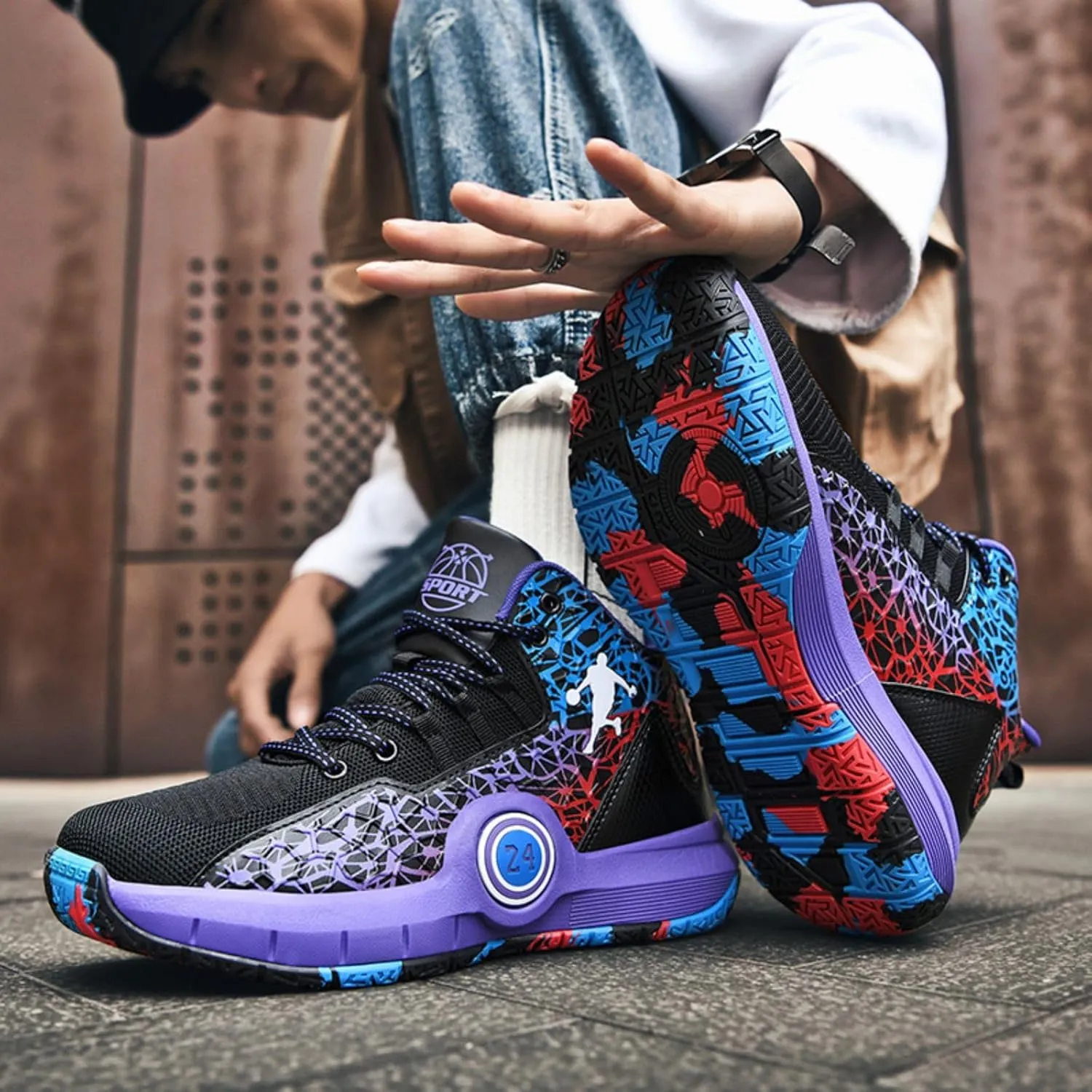 New Flying Woven Fashion Basketball Shoes