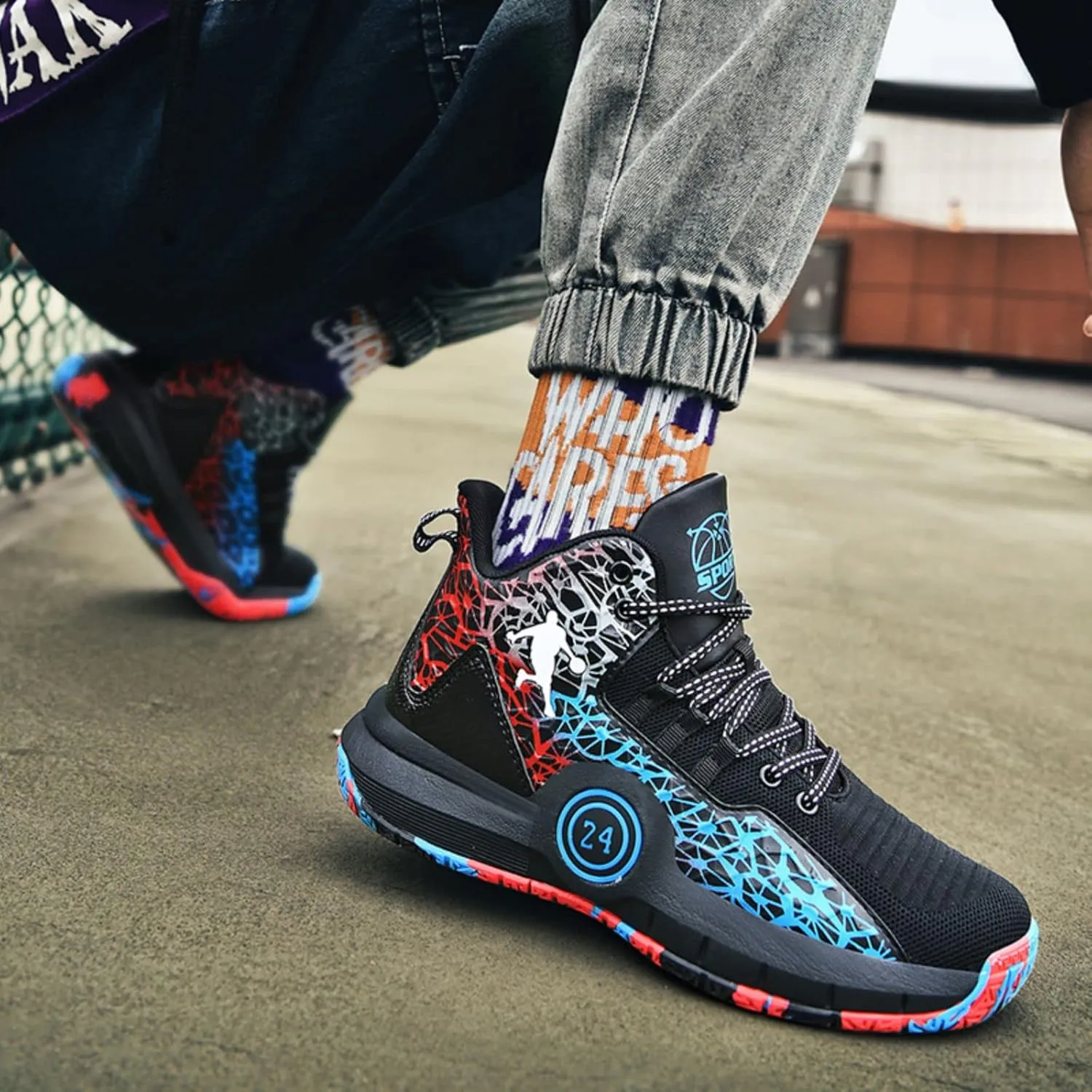New Flying Woven Fashion Basketball Shoes