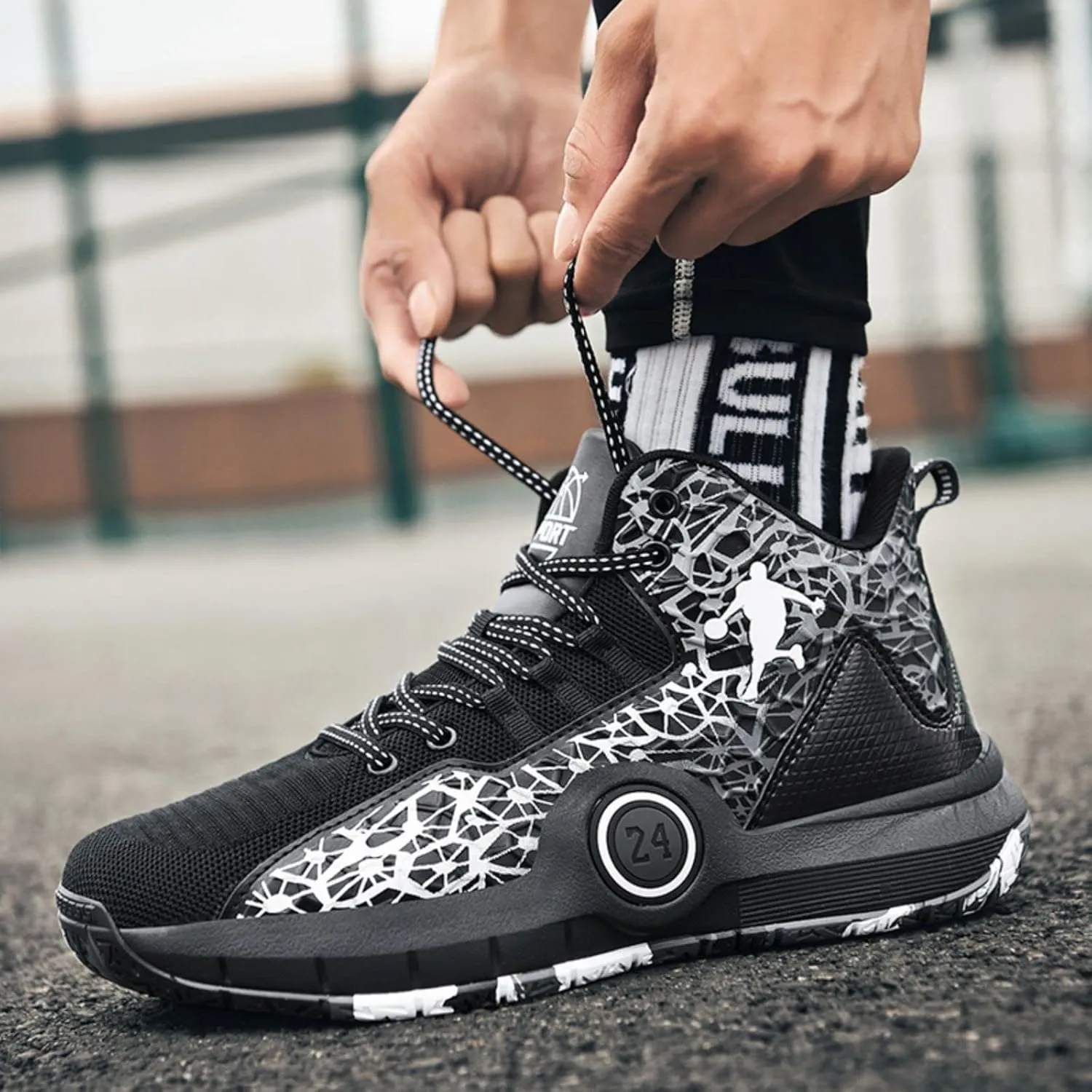 New Flying Woven Fashion Basketball Shoes