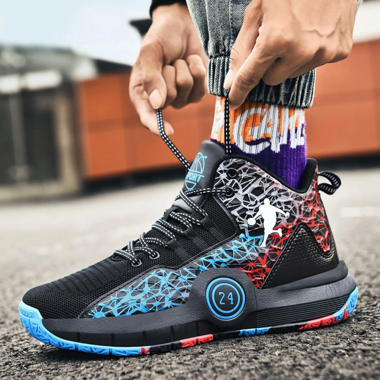 New Flying Woven Fashion Basketball Shoes