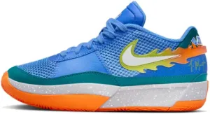 Nike Ja 1 "Backyard BBQ Big Kids' Basketball Shoes (FN4398-400, Blue Joy/GEODE Teal/Safety Orange) Size 6