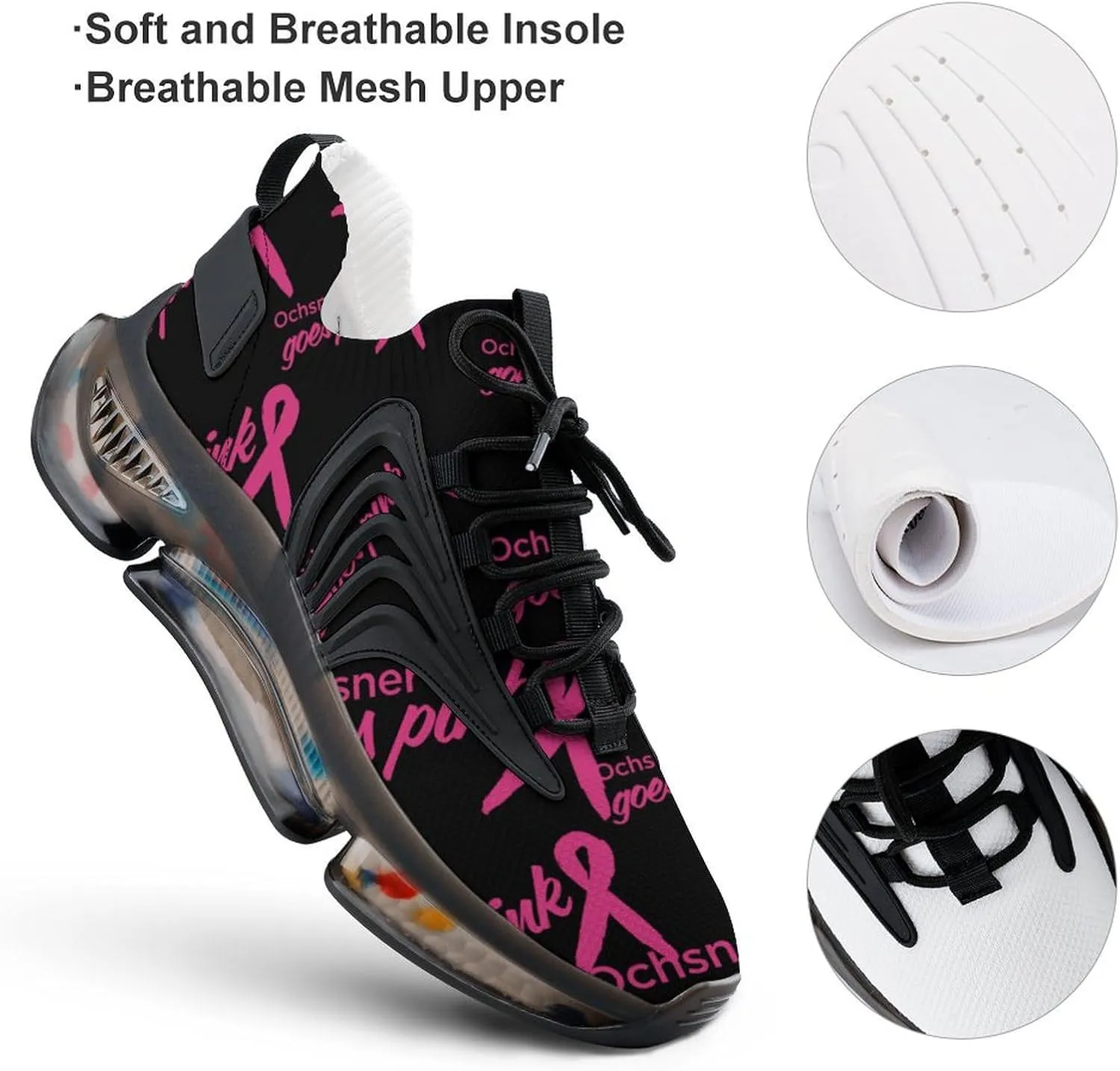 Ochsner Goes Walking Shoes for Men Lightweight Tennis Fashion Elastic Sports Shoes Cushion Basketball Shoes