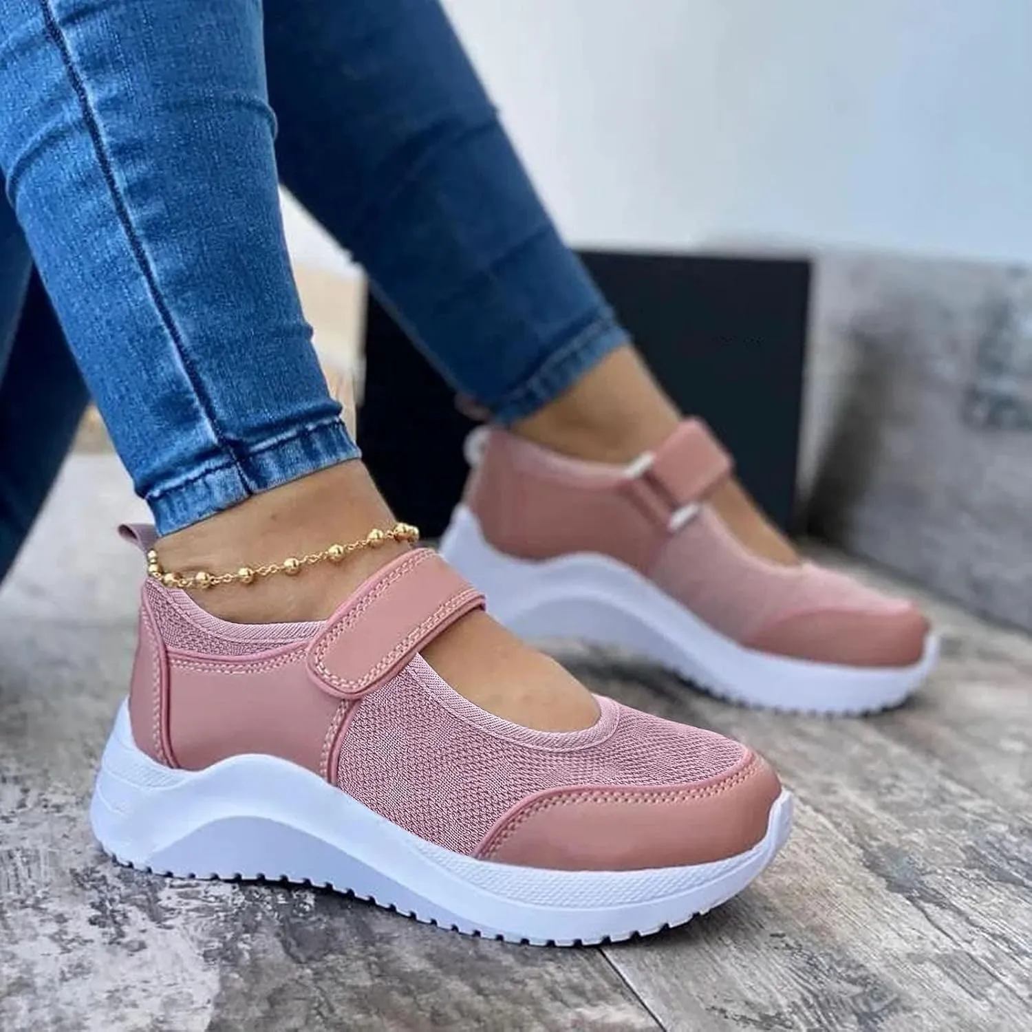 Orthopedic Navy Wedge Shoes for Women Dressy Womens Non Slip Work Shoes Slip Ons Fashion Sneakers Shoes for Women Black Minimalist Trail Running Shoes Women Zapato Tenis Antiderrapante para Mujer