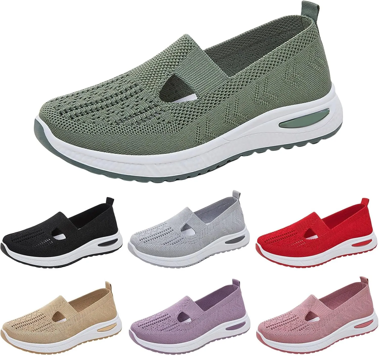 Orthopedic Shoes for Women Woven Orthopedic Running Shoes for Men Flat Feet Casual Slip On Shoes White Sneakers Brown Tennis Shoe Casual Loafers