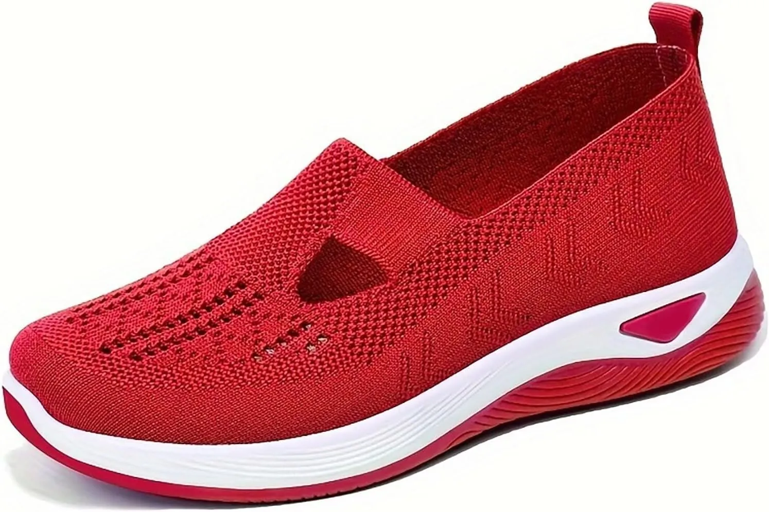 Orthopedic Shoes for Women Woven Orthopedic Running Shoes for Men Lightweight Casual Shoes Slip On Chunky Sneakers Red Tennis Shoe Loafers Shoe