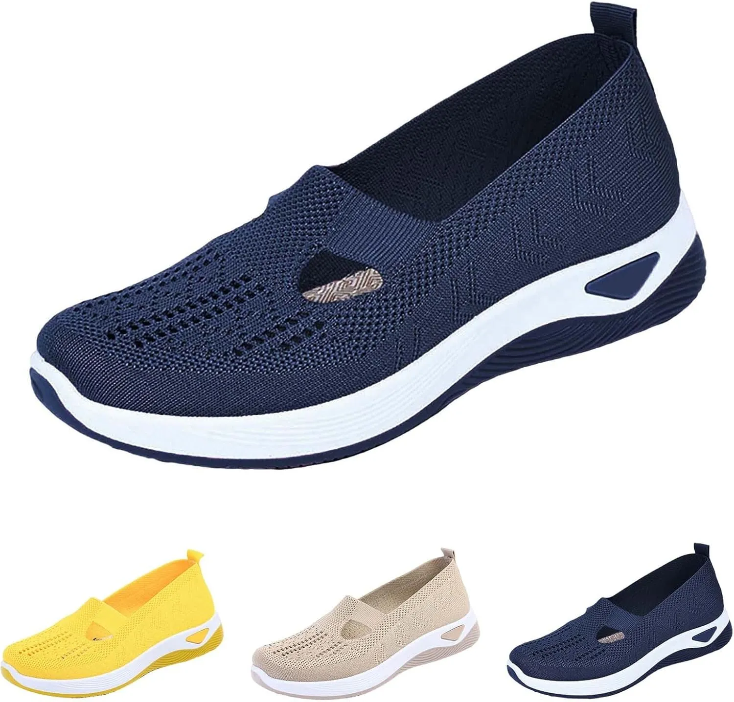 Orthopedic Shoes for Women Woven Slip on Walking Mens Dress Shoes Lightweight Women's Shoes Casual White Sneakers Red Tennis Shoe Casual Loafers