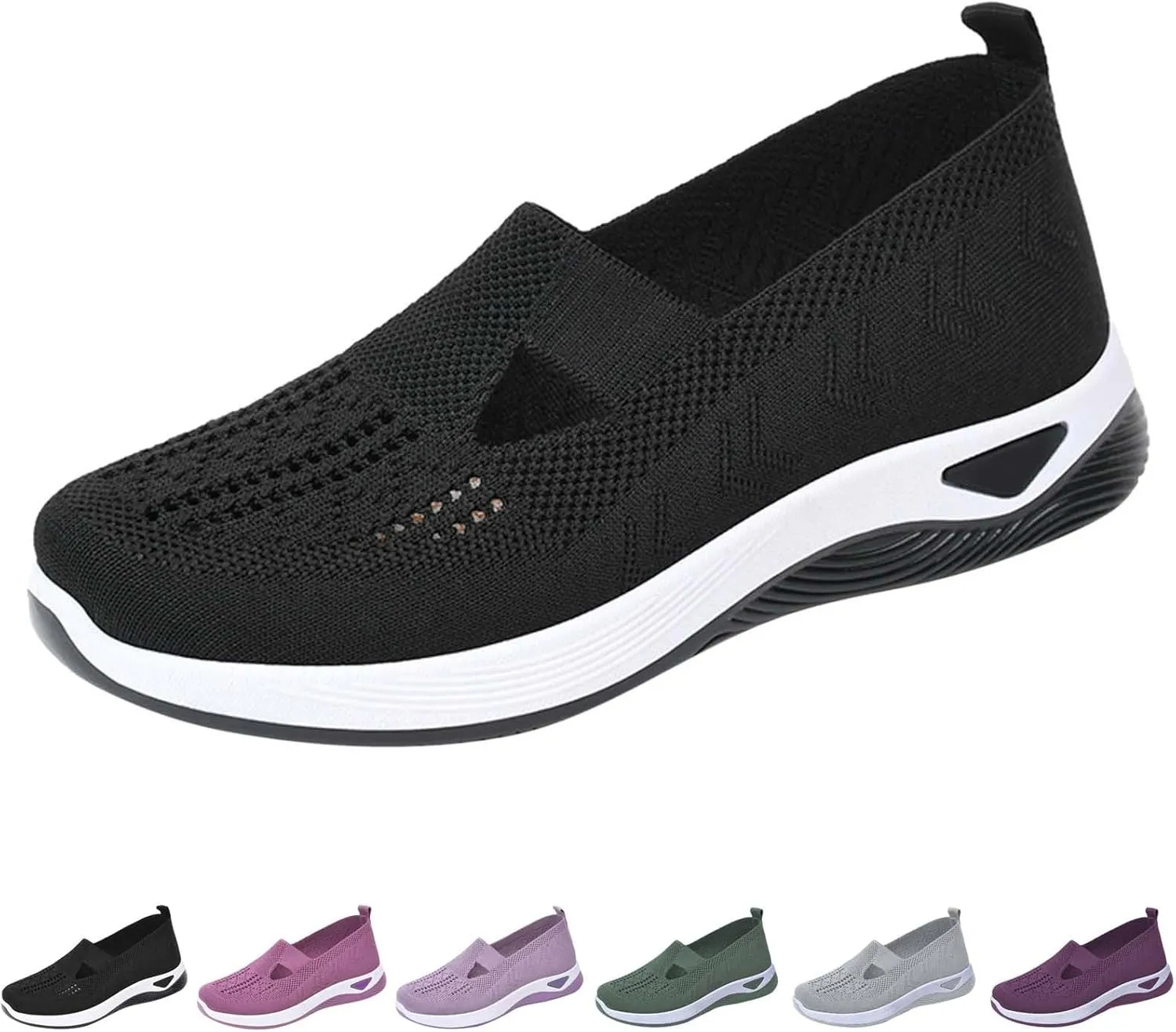 Orthopedic Shoes for Women Woven Slip on Walking Non Slip Work Shoes Women Walking Brown Casual Shoes Women Shoes Sneakers Black Tennis Shoe Casual Loafers