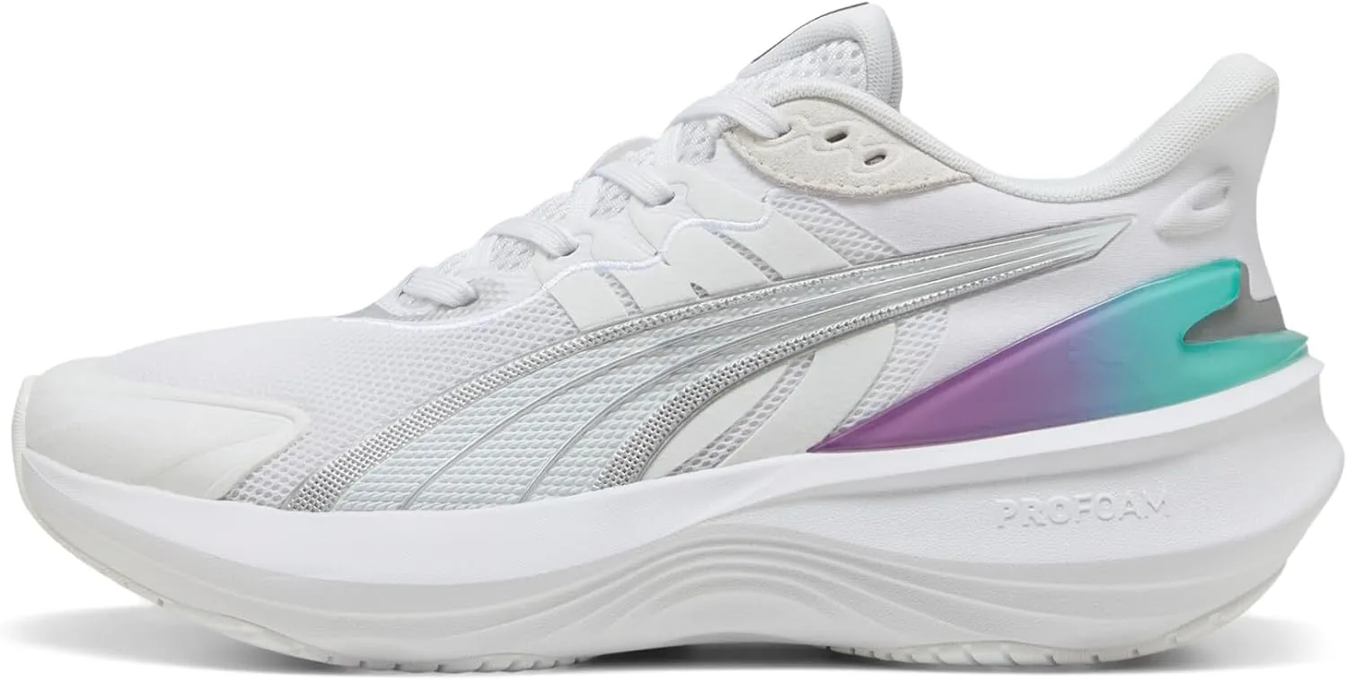 PUMA Women's Pulse Pro Running Shoes, White-Silver, 6.5
