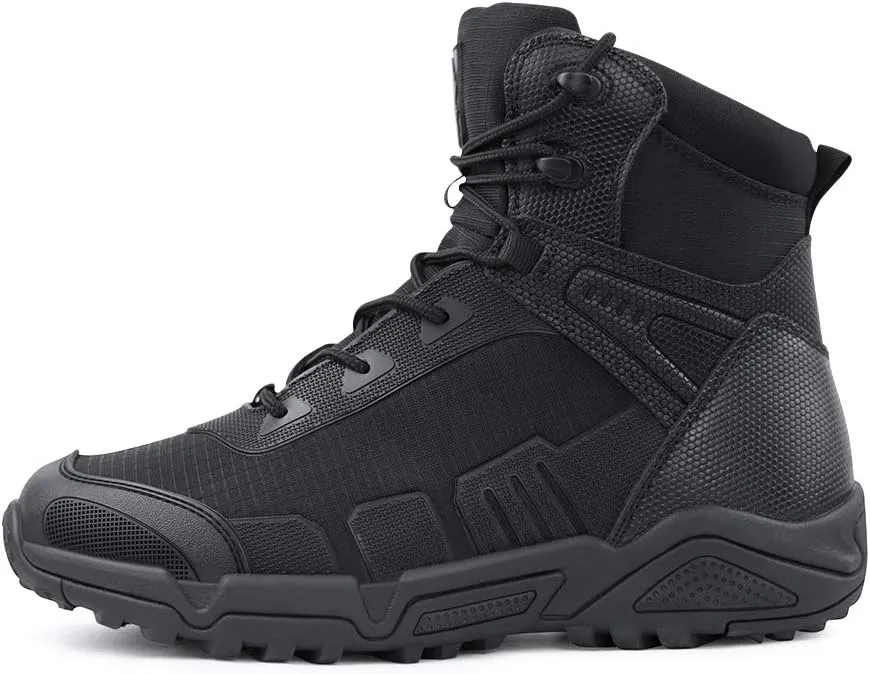 QUNLON Men's military & Tactical Boots Lightweight Combat Boots for Men Breathable Army Jungle Boots Men's Water Resistant Hiking Hunting Outdoor Boots