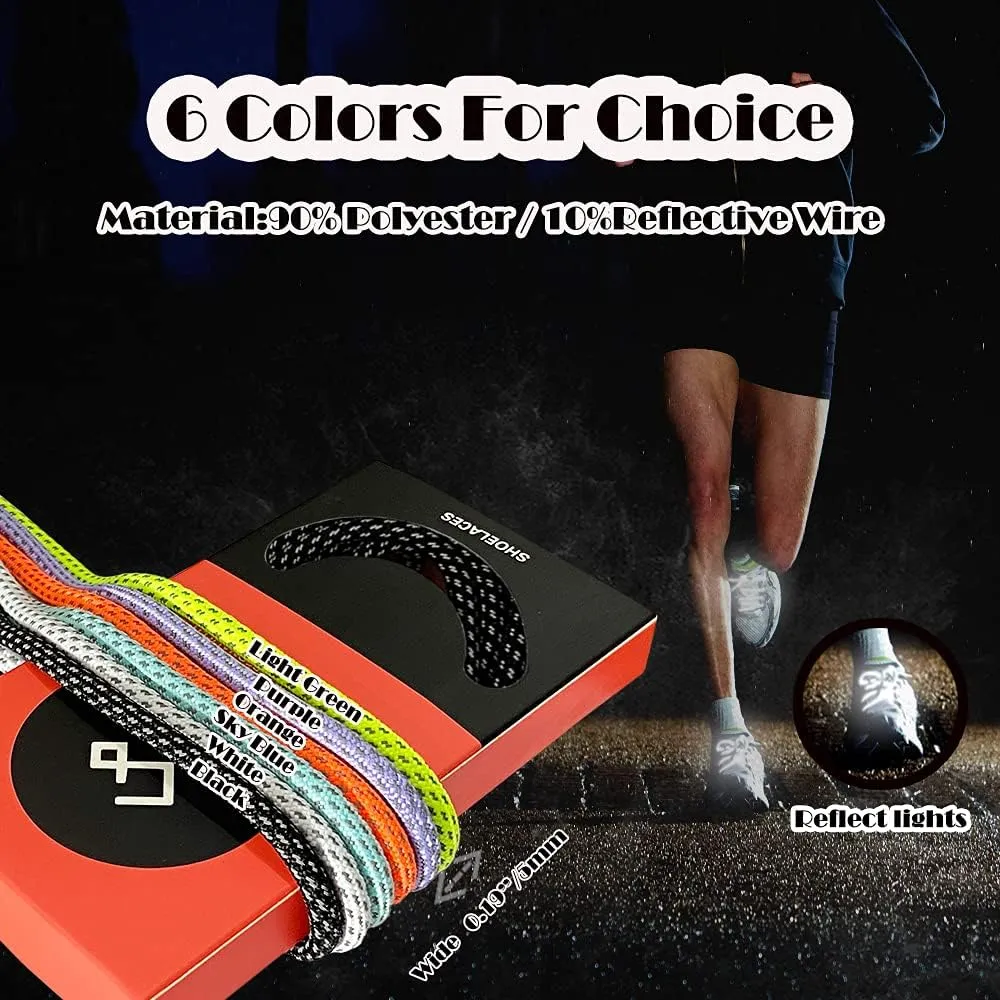 Round shoe laces Reflective for sneakers