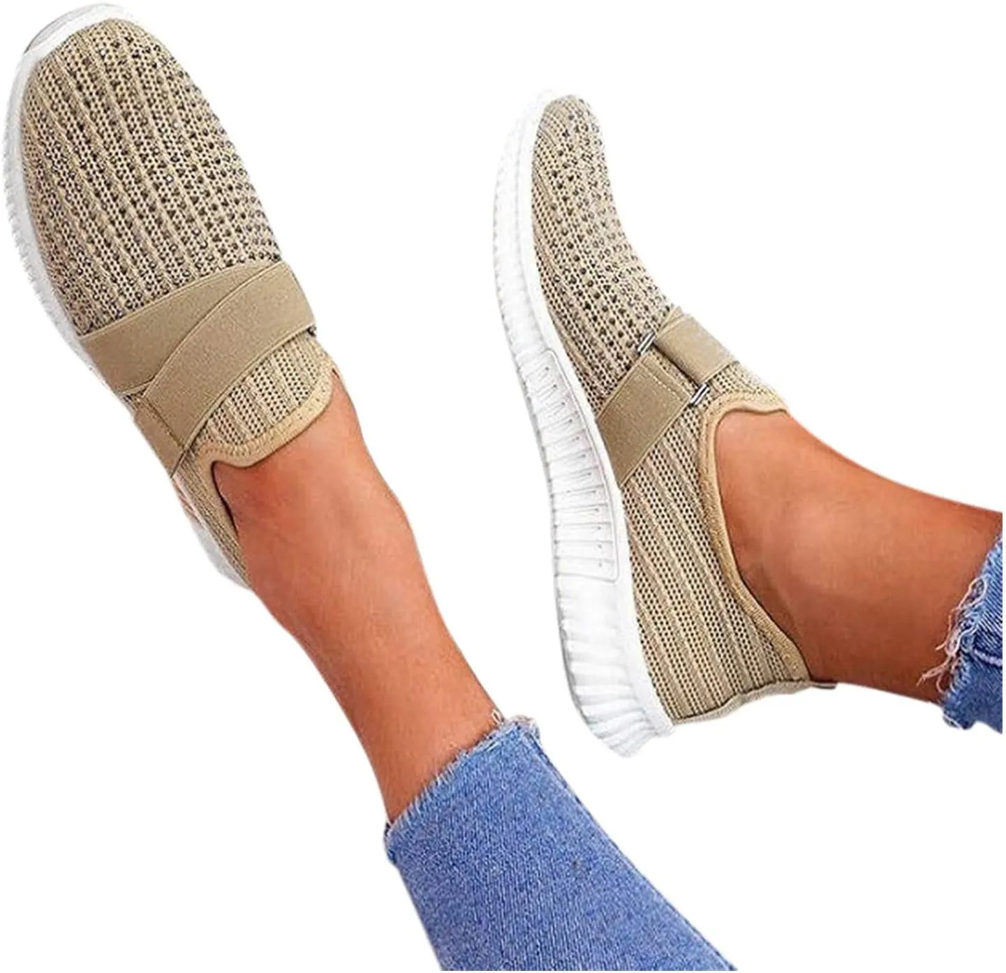 SBGMoSJ 8.5 Wide Womens Running Sneakers Walking Shoes Women Wide Width Size 9 W 8.5 Wide Womens Sneakers Running Casual Wedge Sneakers for Women Comfortable Dressy Zapatos Confortables para Mujer