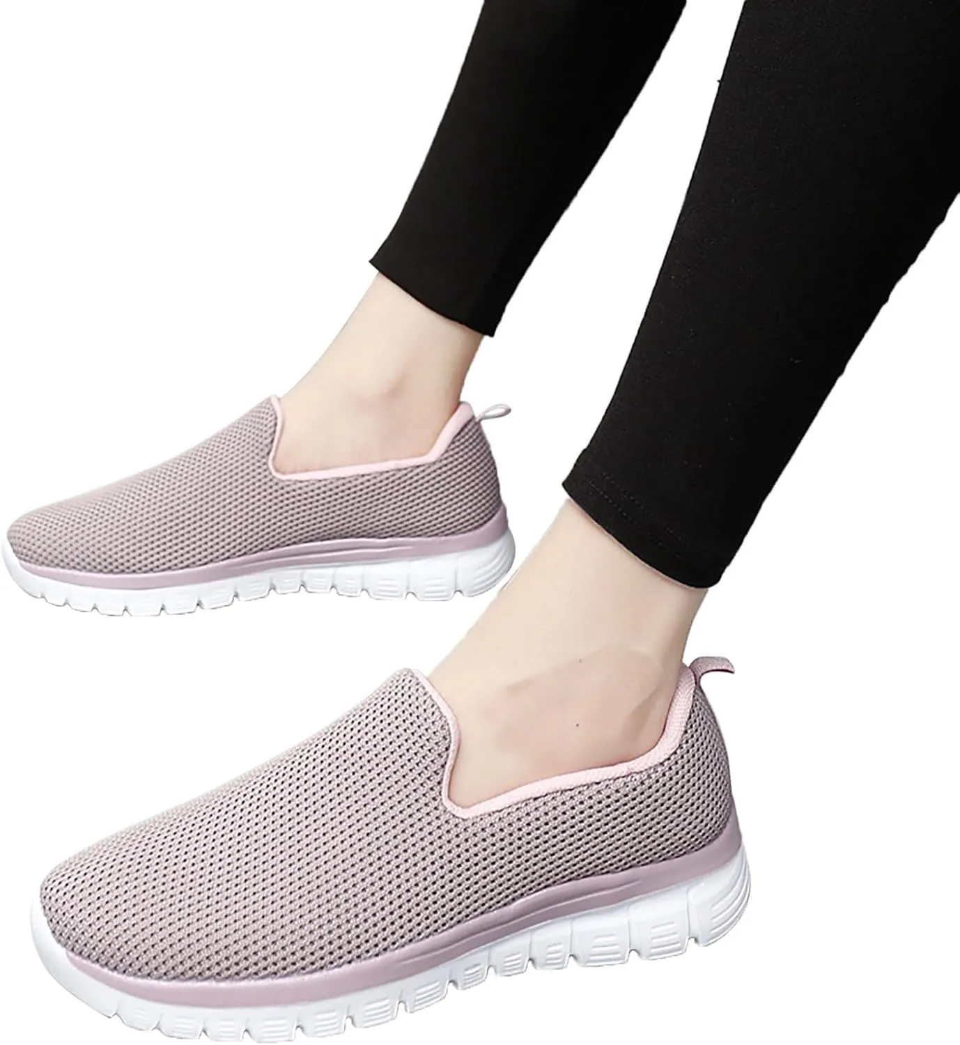 SBGMoSJ Casual Sneakers for Women Wide Zapatos Negros para Mujer Altos Womens Walking Shoes Slip On Sneakers Wide Width Black Tennis Shoes for Women Nursing Zapatos OrtopéDicos para Mujeres El