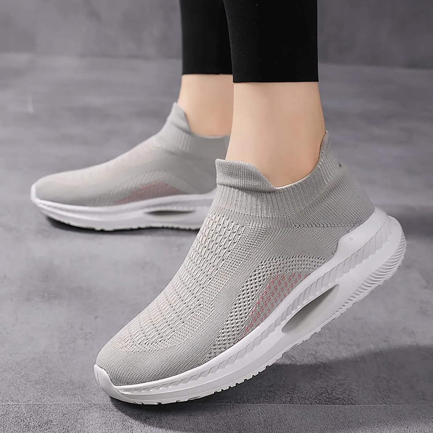SBGMoSJ Gym Shoes for Women Workout Wide 10.5 Walking Shoes Women Wide Width Plantar Fasciitis Womens Slip On Sneakers Size 8.5 Tennis Shoes Womens Slip Resistant Work Shoes for Women Nurse