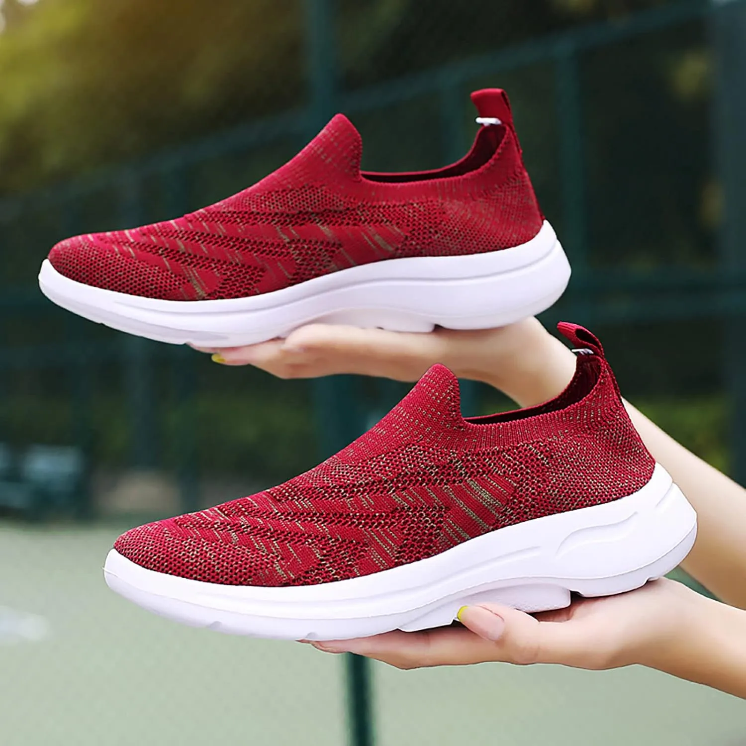 SBGMoSJ Plantar Fasciitis Shoes Women Slip Ons Wide Women Orthopedic Sneakers Wide All White Gym Shoes for Women Running Shoes for Women Black and White Women's Hiking Shoes Lightweight