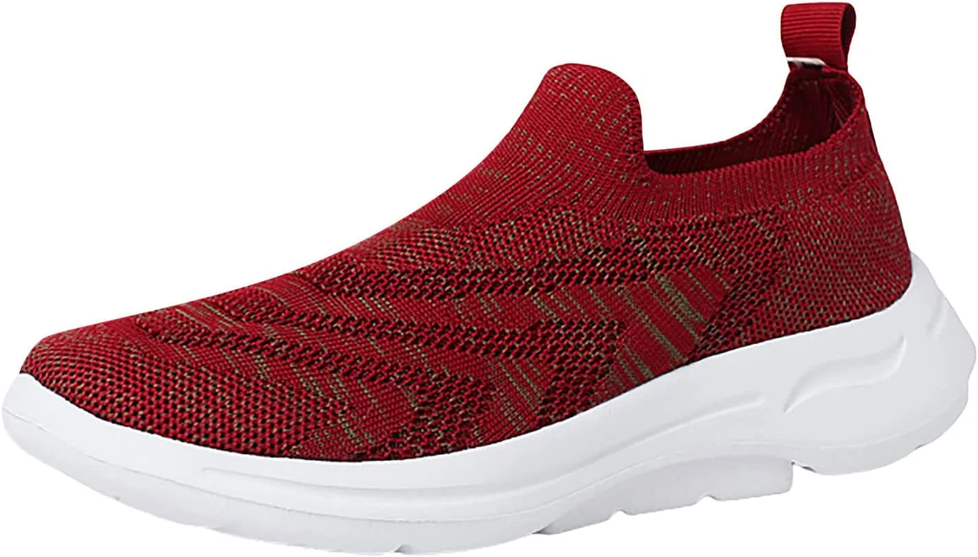SBGMoSJ Plantar Fasciitis Shoes Women Slip Ons Wide Women Orthopedic Sneakers Wide All White Gym Shoes for Women Running Shoes for Women Black and White Women's Hiking Shoes Lightweight