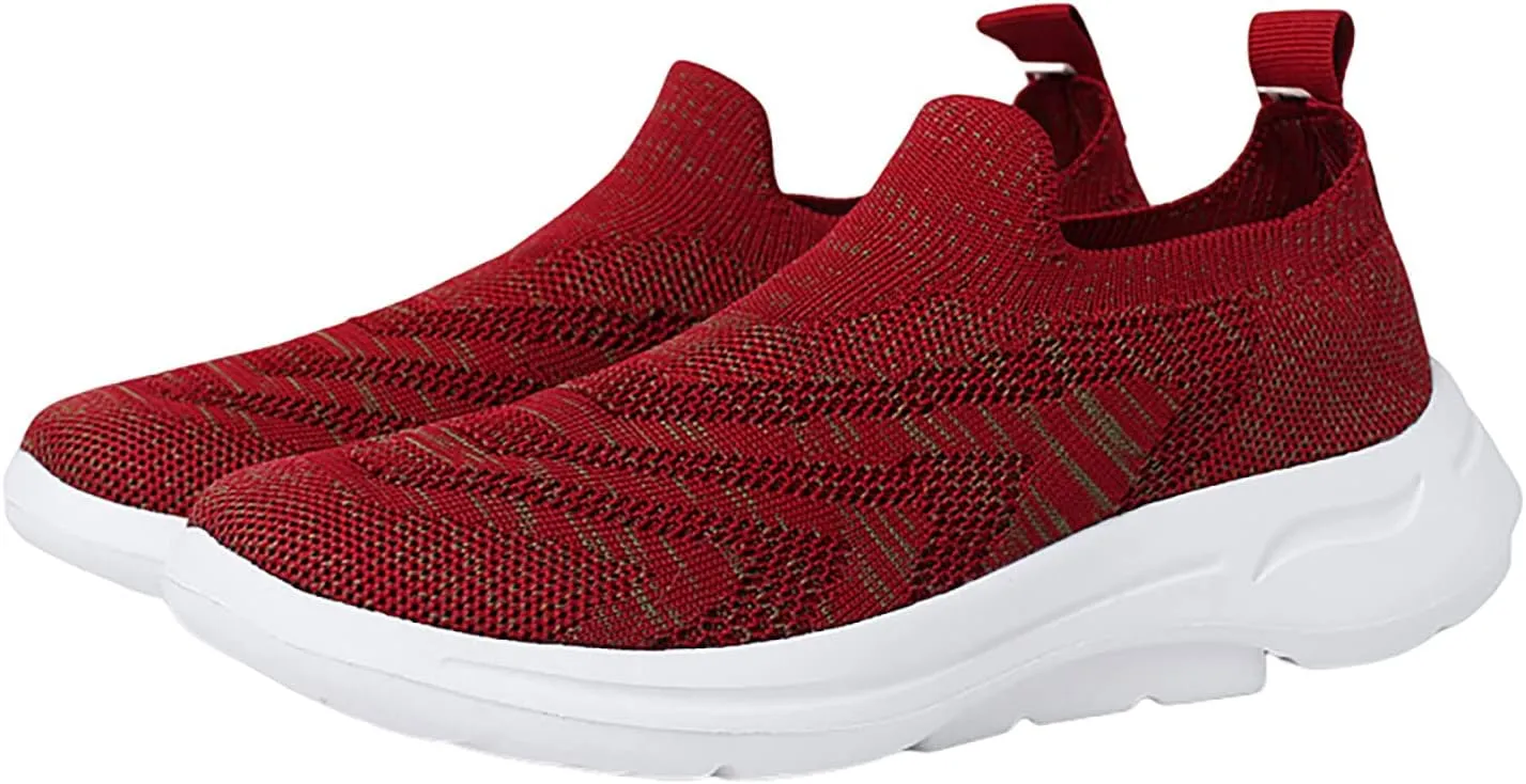 SBGMoSJ Plantar Fasciitis Shoes Women Slip Ons Wide Women Orthopedic Sneakers Wide All White Gym Shoes for Women Running Shoes for Women Black and White Women's Hiking Shoes Lightweight