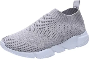 SBGMoSJ Sneakers for Women Walking Mule Shoes for Women Slip On Heels Womens Shoes Hiking Womens Slip On Sneakers Black Grey Womens Non Slip Black Work Shoes Wide Width