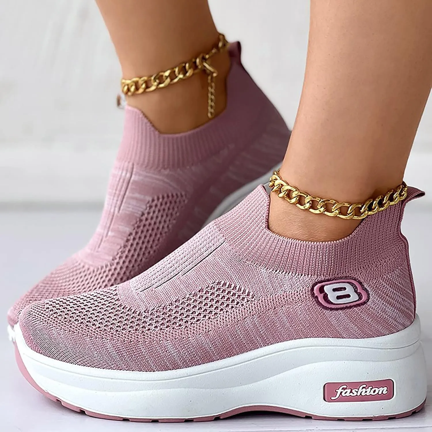 SBGMoSJ Wide Toe Box Casual Sneakers Women Zapatillas Ortopedicas para Mujer Sneakers Women Trendy Fashion Gym Shoes for Women Weight Lifting Trail Running Shoes for Women Size 9
