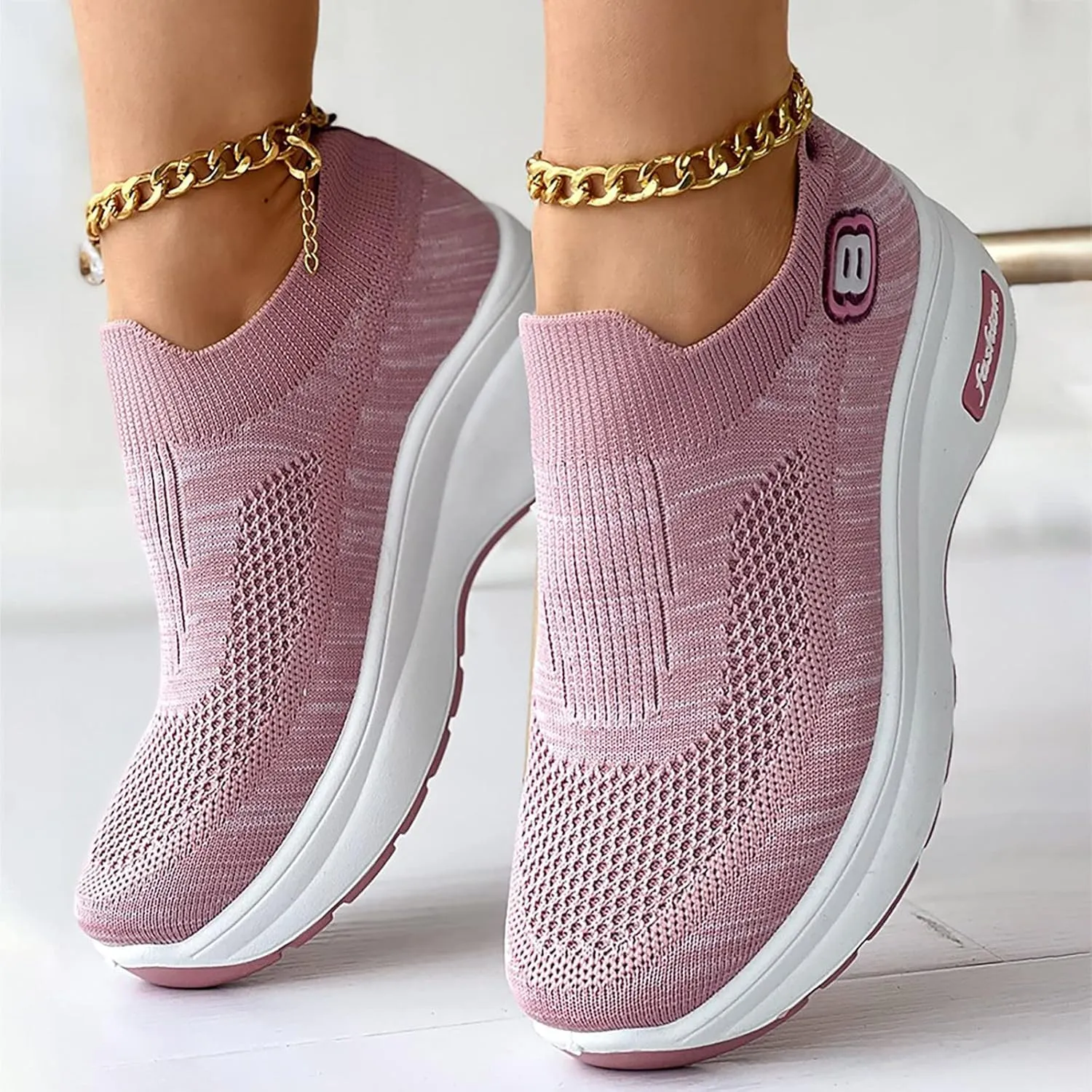SBGMoSJ Wide Toe Box Casual Sneakers Women Zapatillas Ortopedicas para Mujer Sneakers Women Trendy Fashion Gym Shoes for Women Weight Lifting Trail Running Shoes for Women Size 9
