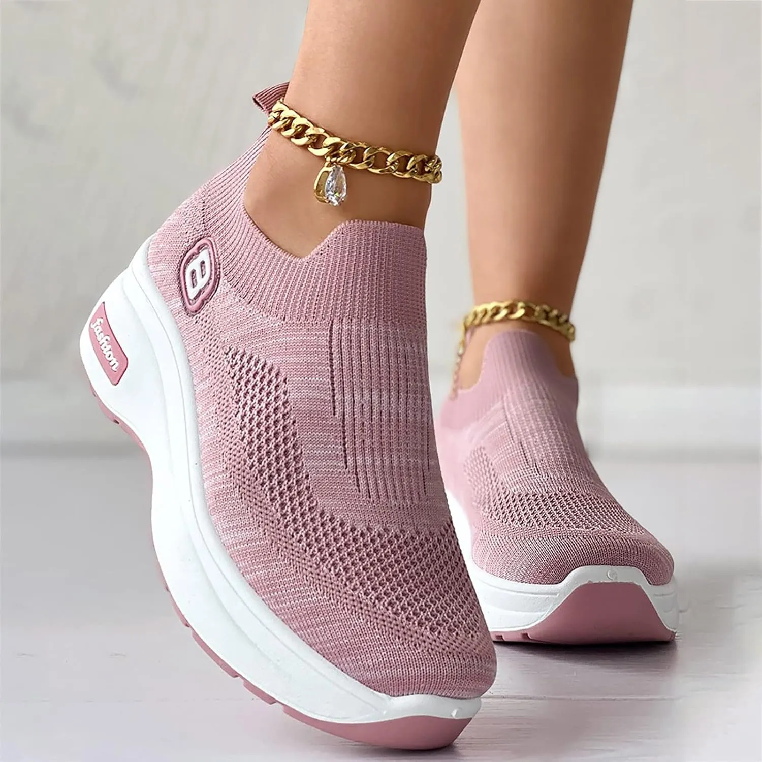 SBGMoSJ Wide Toe Box Casual Sneakers Women Zapatillas Ortopedicas para Mujer Sneakers Women Trendy Fashion Gym Shoes for Women Weight Lifting Trail Running Shoes for Women Size 9