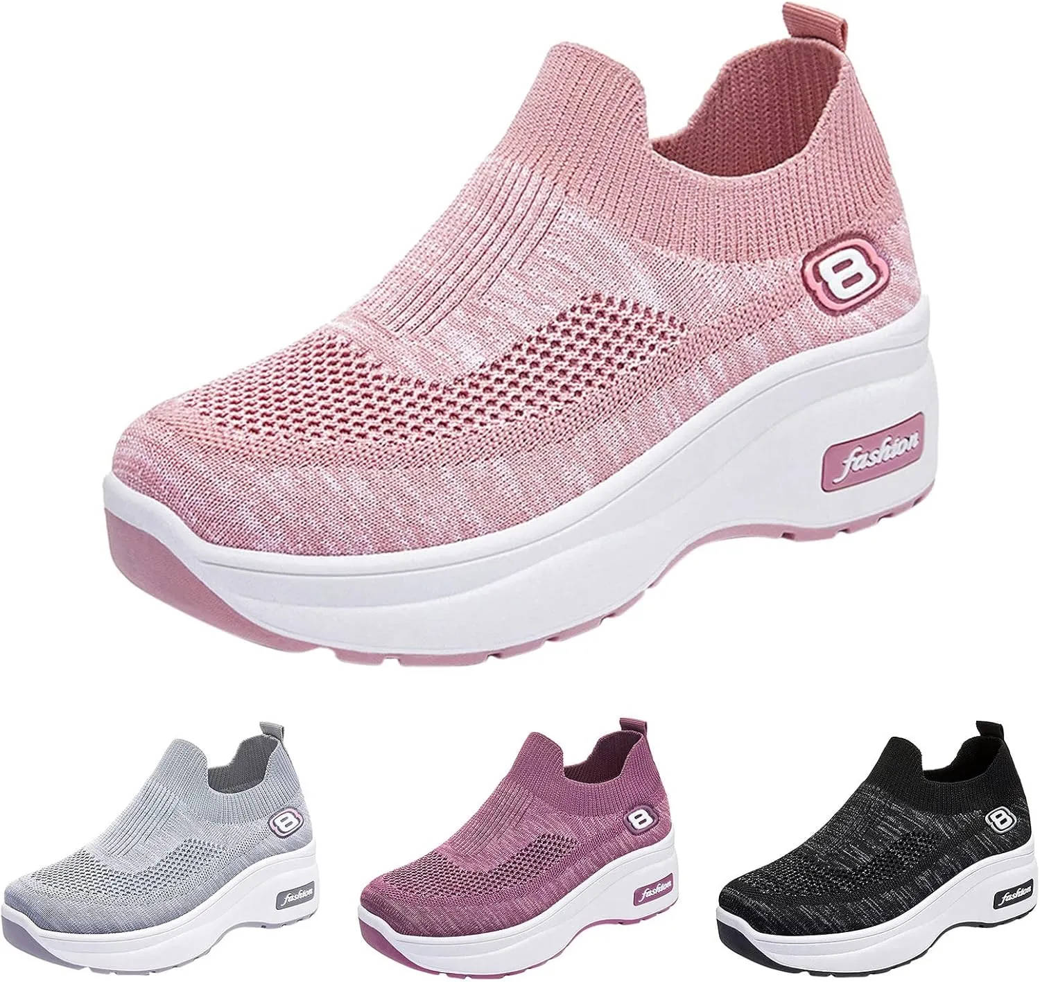SBGMoSJ Wide Toe Box Casual Sneakers Women Zapatillas Ortopedicas para Mujer Sneakers Women Trendy Fashion Gym Shoes for Women Weight Lifting Trail Running Shoes for Women Size 9
