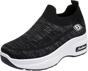 SBGMoSJ Womens Casual Sneakers Wide Feet Sneakers for Women 2023 Extra Wide Black Shoes Women Dressy Sneakers for Women 2023 Running Wide Comfortable Walking Shoes Women Size 11 Dressy