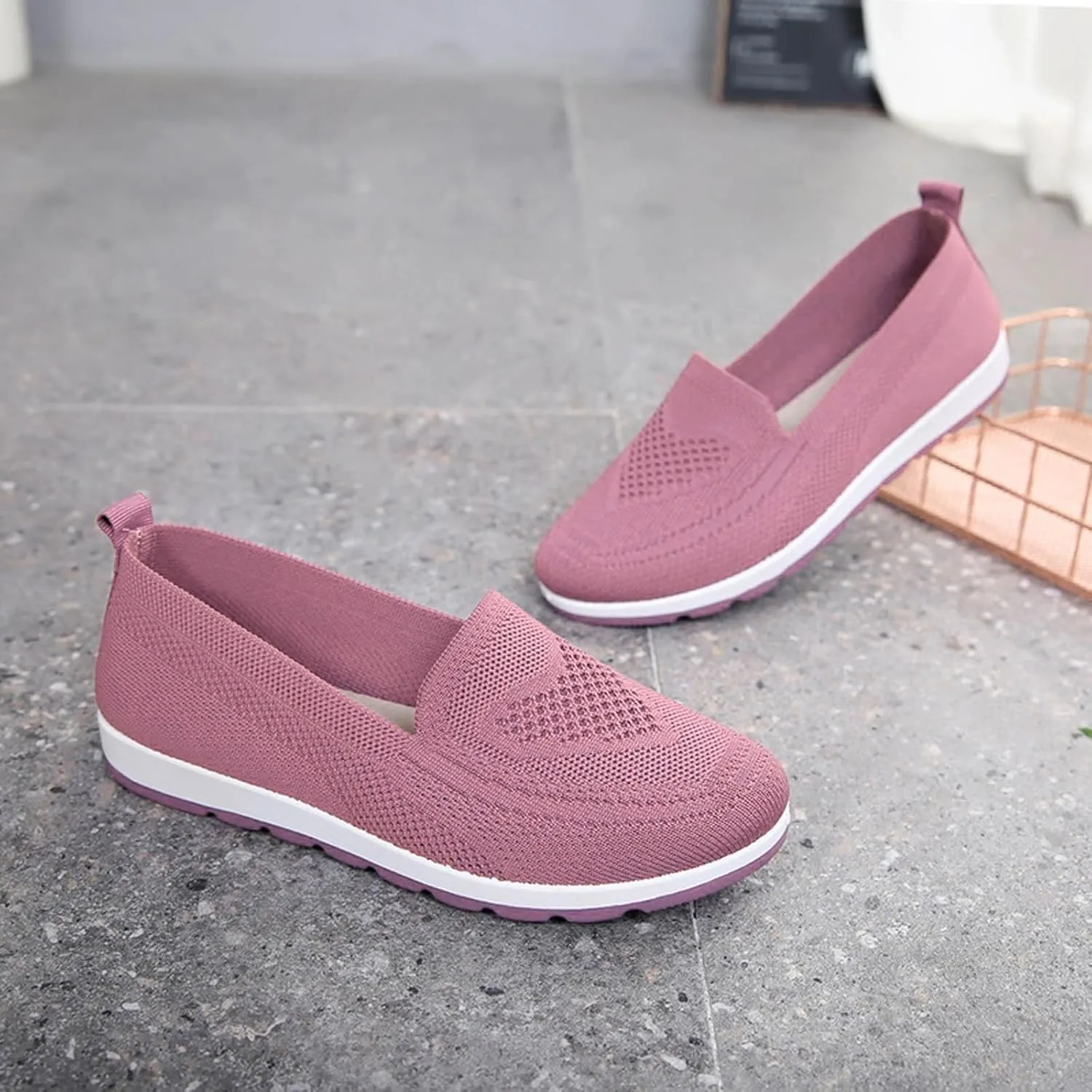 SBGMoSJ Womens Fashion Sneakers 2023 Trendy Slip On Shoes Women Wide Winter All White Running Shoes Women Plantar Fasciitis Shoes Women Black Flats Womens Black Sneakers Size 8 Casual