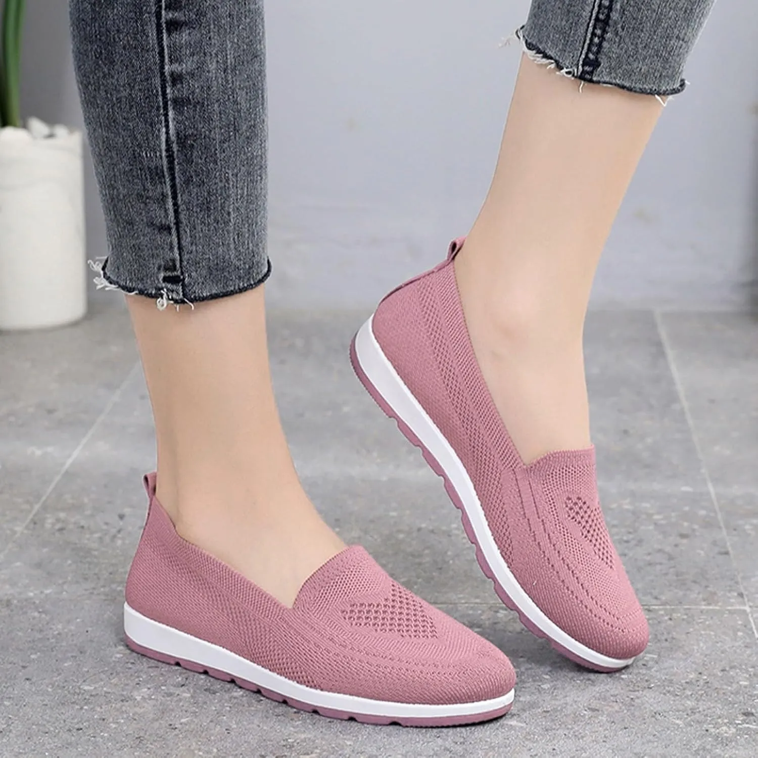 SBGMoSJ Womens Fashion Sneakers 2023 Trendy Slip On Shoes Women Wide Winter All White Running Shoes Women Plantar Fasciitis Shoes Women Black Flats Womens Black Sneakers Size 8 Casual