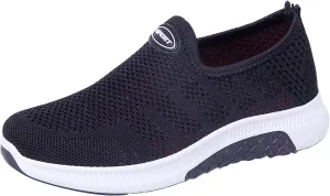 SBGMoSJ Womens Running Shoes Lightweight Slip On Walking Shoes Women Black Fall Casual Shoes for Women 2023 Running Sneakers for Women 2023 Black Comfy Shoes for Women Slip On