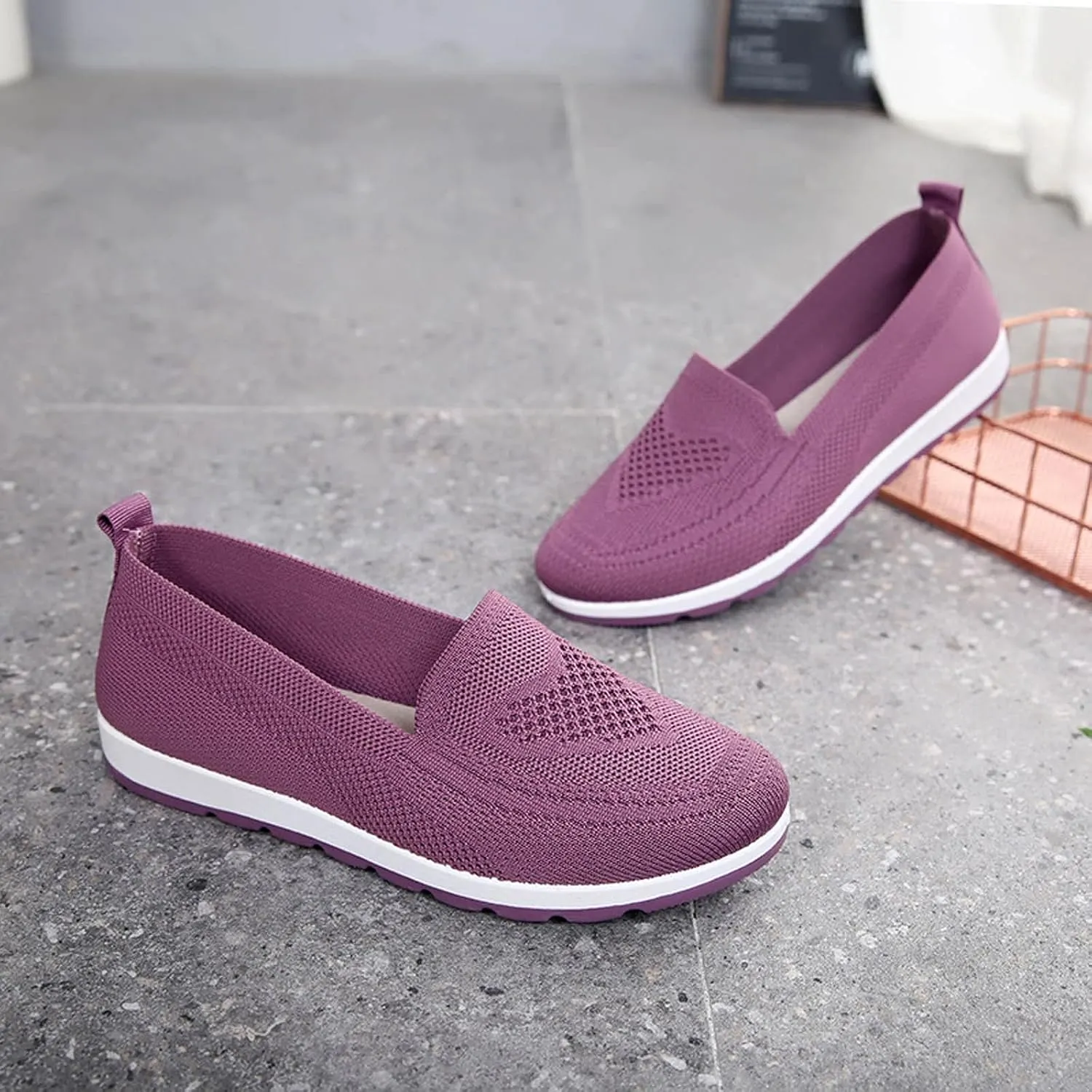 SBGMoSJ Womens Shoes Sneakers Wide Width Slip On Shoes for Women Indoor Fluffy White Canvas Platform Tennis Shoes for Women Women's Fashion Sneakers Red Black Non Slip Tennis Shoes Woman