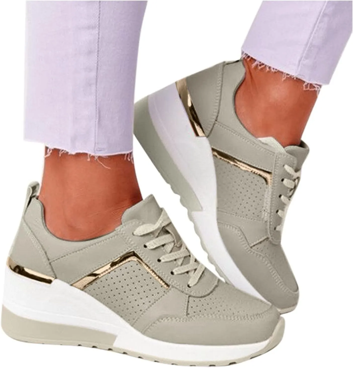 SBGMoSJ Womens Wide Casual Shoes Zapatos para Mujer CóModos Tenis Womens White Leather Slip On Sneakers Womens Shoes Sneakers Wide Toe Box Comfy Open Toe Flats Shoes Women Dressy Cute
