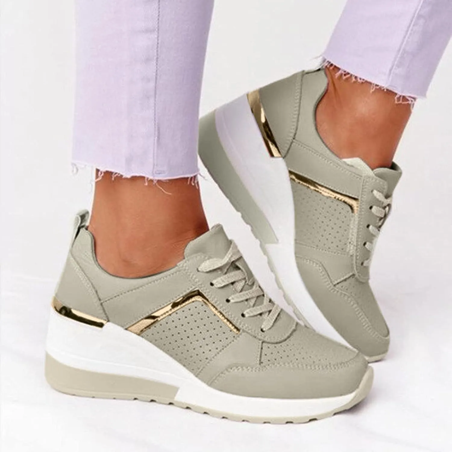 SBGMoSJ Womens Wide Casual Shoes Zapatos para Mujer CóModos Tenis Womens White Leather Slip On Sneakers Womens Shoes Sneakers Wide Toe Box Comfy Open Toe Flats Shoes Women Dressy Cute