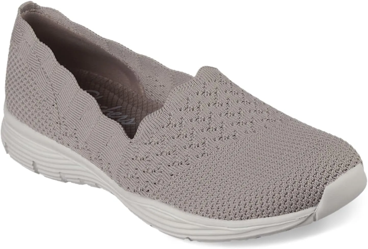 Skechers Women's Seager - Stat - Scalloped Collar, Engineered Skech-Knit Slip-on - Classic Fit