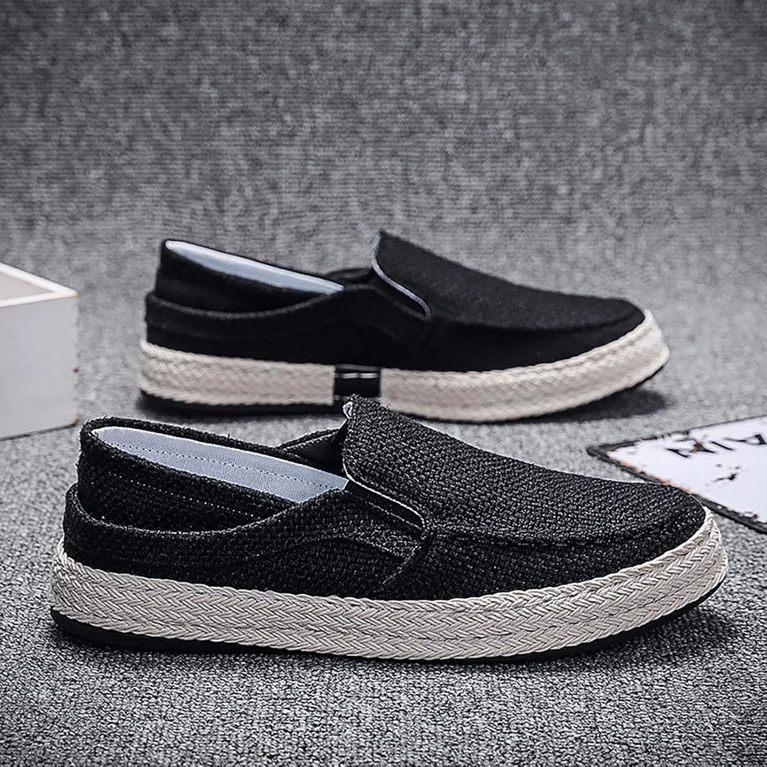 Slip on Loafers Men Comfort Memory Foam Breathable Mesh Fashion Low Top Sneakers Non Slip Travel Jogging Athletic Running Shoes