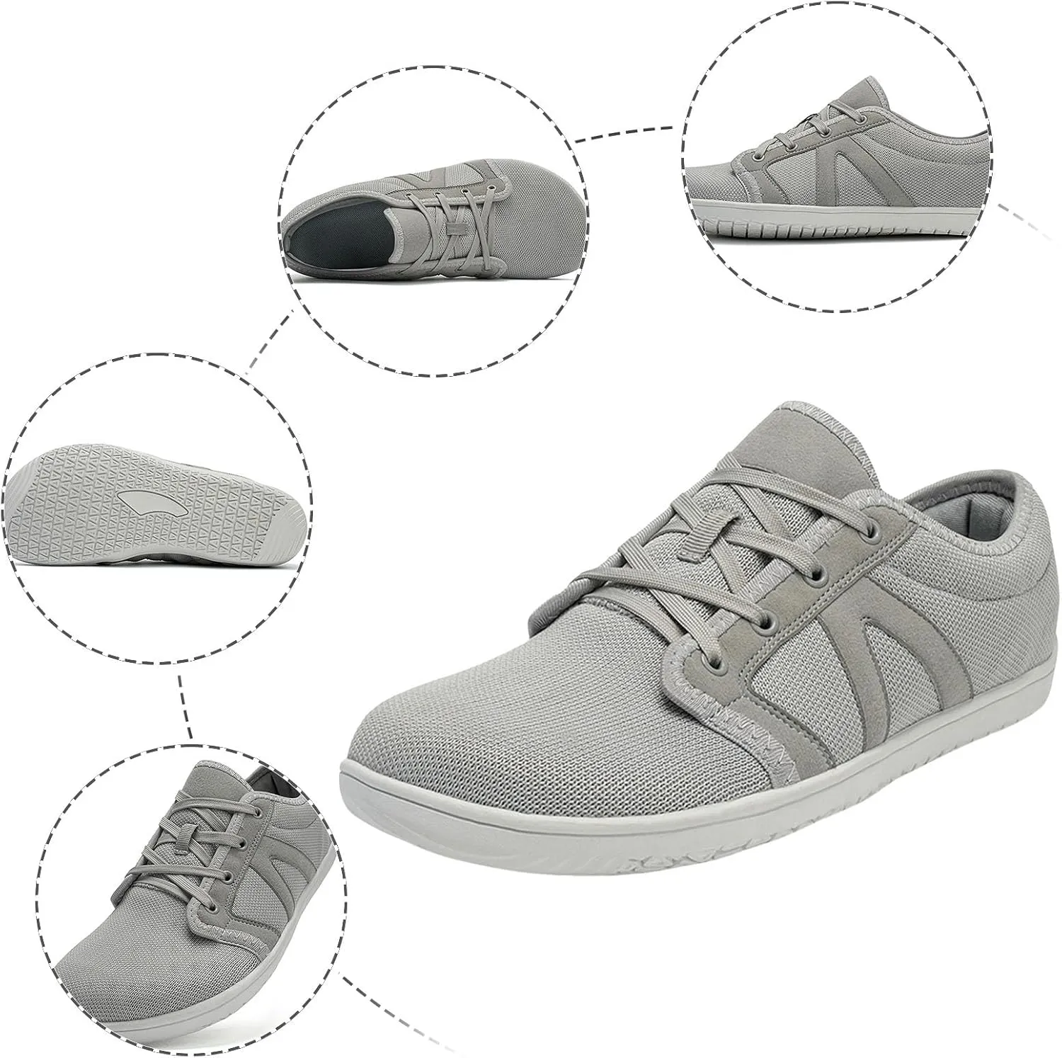 Slip on Walking Shoes for Men Comfortable Memory Foam Ultra Lightweight Breathable Fashion Sneakers Lace Up Non Slip Arch Support Vacation Training Gym Shoes Wide Width