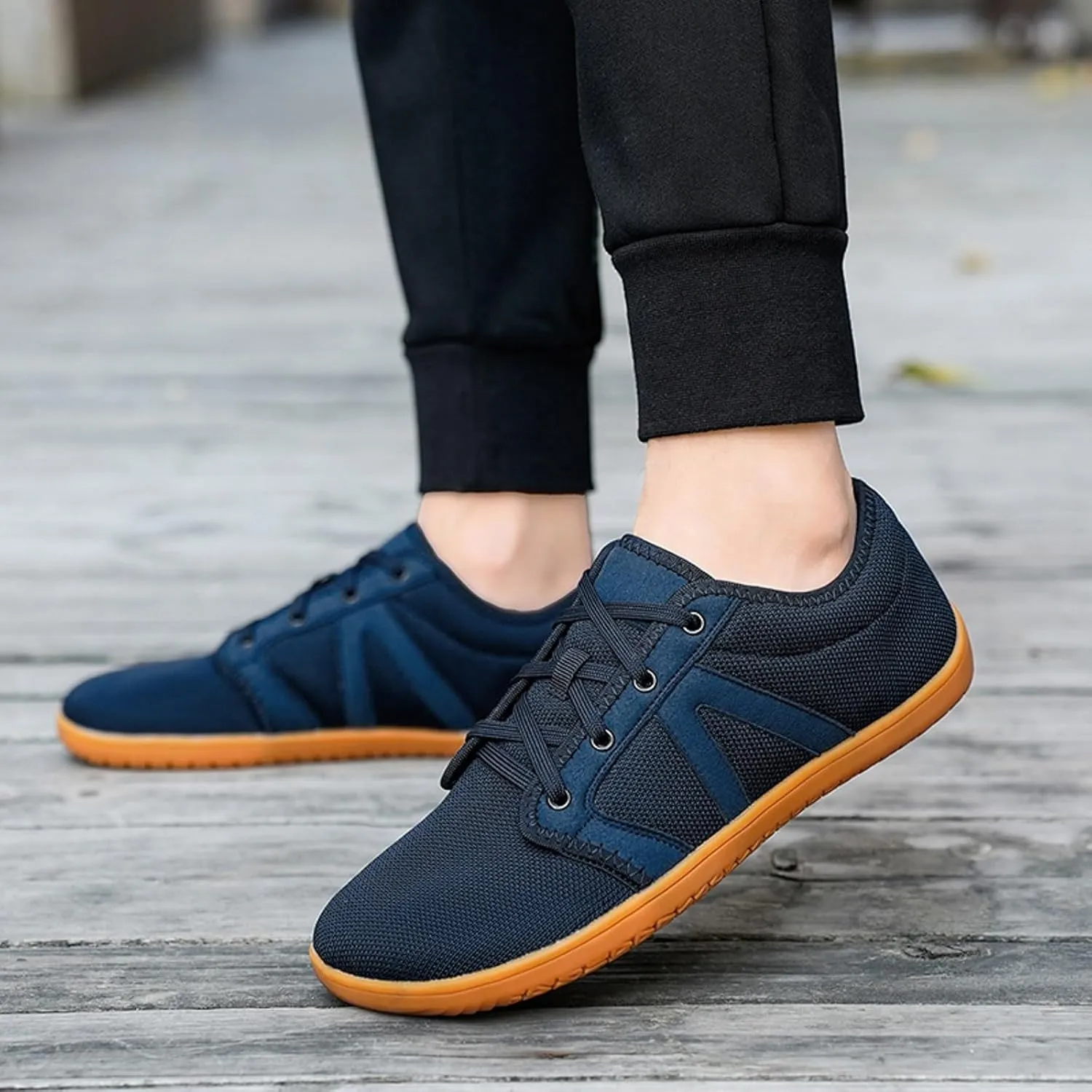 Slip on Walking Shoes for Men Comfortable Memory Foam Ultra Lightweight Breathable Fashion Sneakers Lace Up Non Slip Arch Support Vacation Training Gym Shoes Wide Width