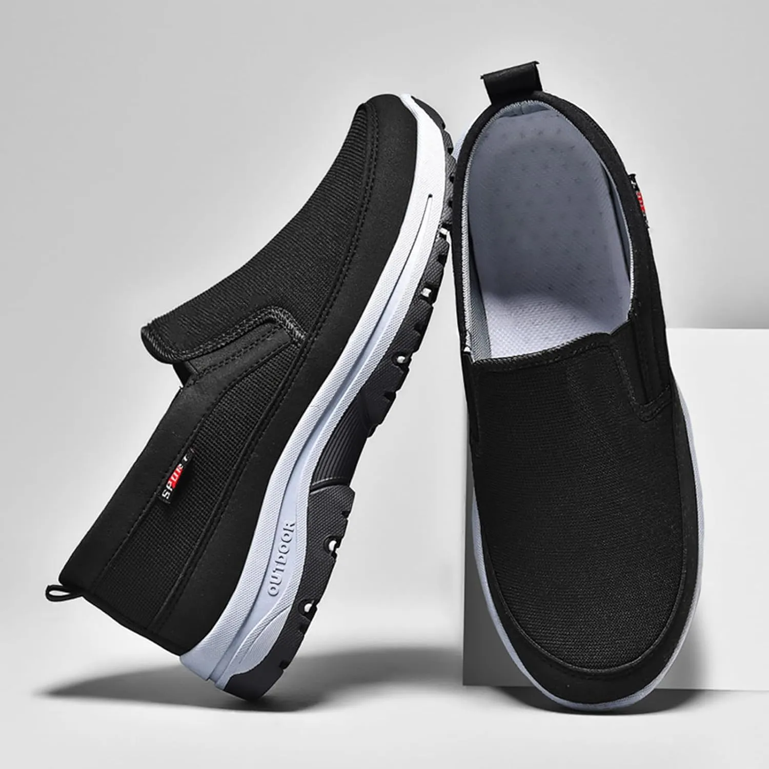 Slip on Walking Shoes for Men Comfortable Memory Foam Ultra Lightweight Breathable Fashion Sneakers Non Slip Arch Support Cushioning Athletic Running Shoes
