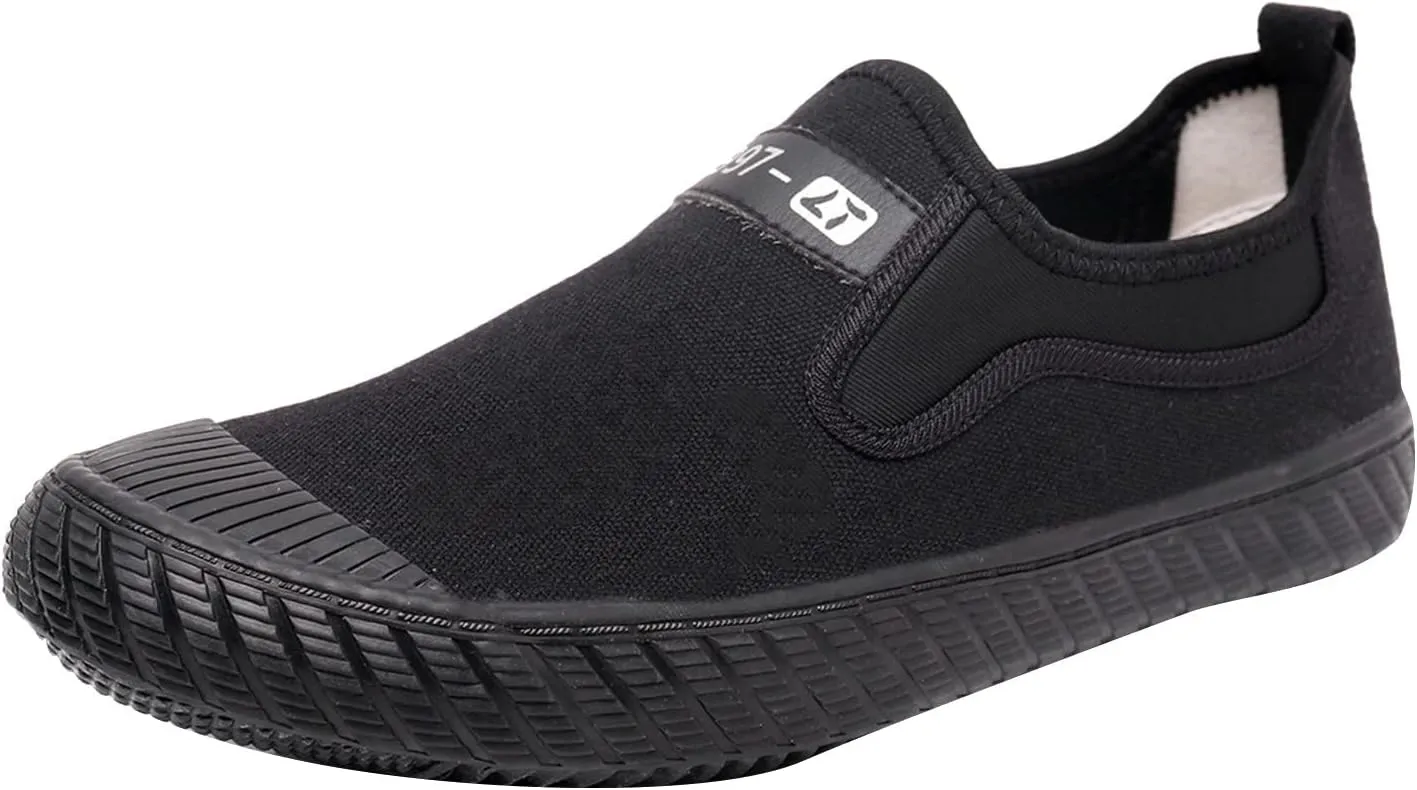 Slip on Walking Shoes Men Comfort Loafers Memory Foam Breathable Lightweight Fashion Sneakers Non Slip Arch Support Cushioning Training Gym Shoes Wide Width