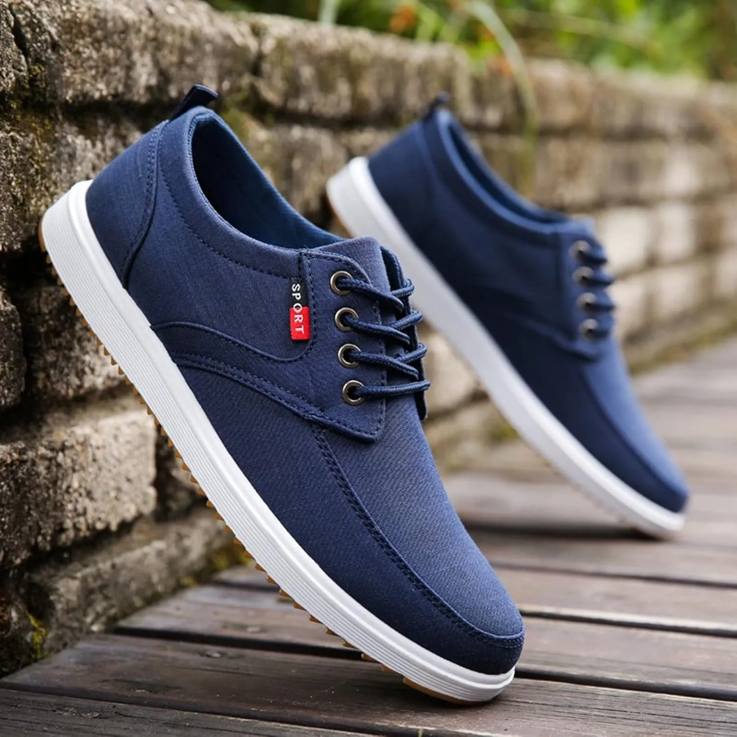 Slip on Walking Shoes Men Comfortable Memory Foam Breathable Mesh Fashion Low Top Sneakers Non Slip Arch Support Vacation Workout Tennis Shoes Wide Width