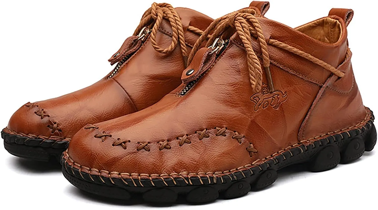 Slip on Walking Shoes Men Comfortable PU Leather Memory Foam Breathable Mesh Fashion Sneakers Non Slip Indoor Outdoor Training Gym Shoes Wide Width